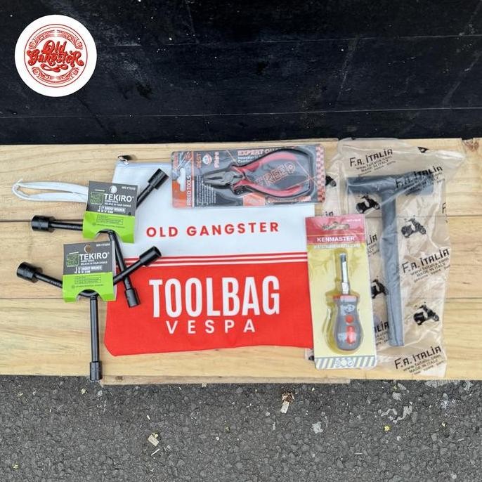 Toolbag Vespa paket kunci Toolkit Tekiro