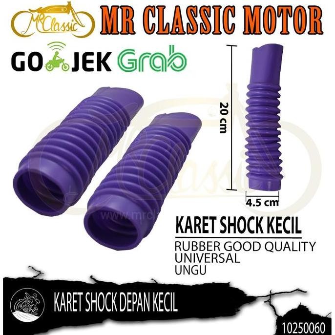 New  Karet Kondom Shock Depan Motor Universal Kecil Tebal Ungu