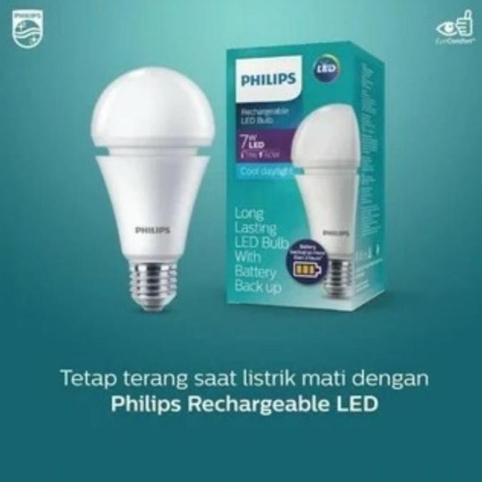 Philips Lampu Led Emergency 9 Watt Rechargeable Led Bulb Promo