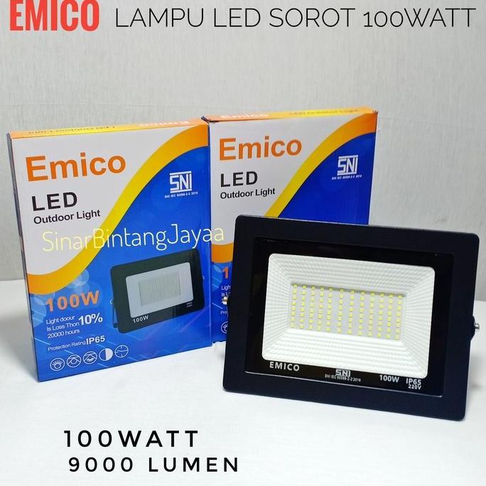 Lampu Led Sorot 100 Watt Emico / Lampu Tembak 100W Emico Putih