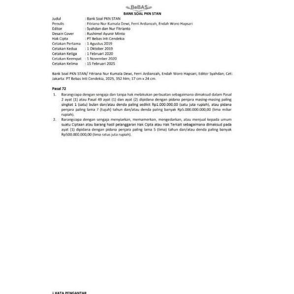 Buku STAN 2025 2026 Soal Ujian Masuk PKN STAN CPNS TPS Bahasa TPA SKD 14 Paket Soal & Pembahasan SPM