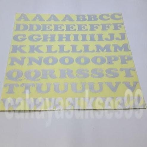 Ready  Sticker Cutting MOTOR Alphabet Abjad Putih Font Cooper Huruf Besar NEW