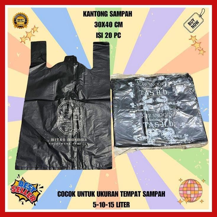 Mitra - Kantong Sampah Plastik Hitam No 28 Isi 20 Lembar Gas