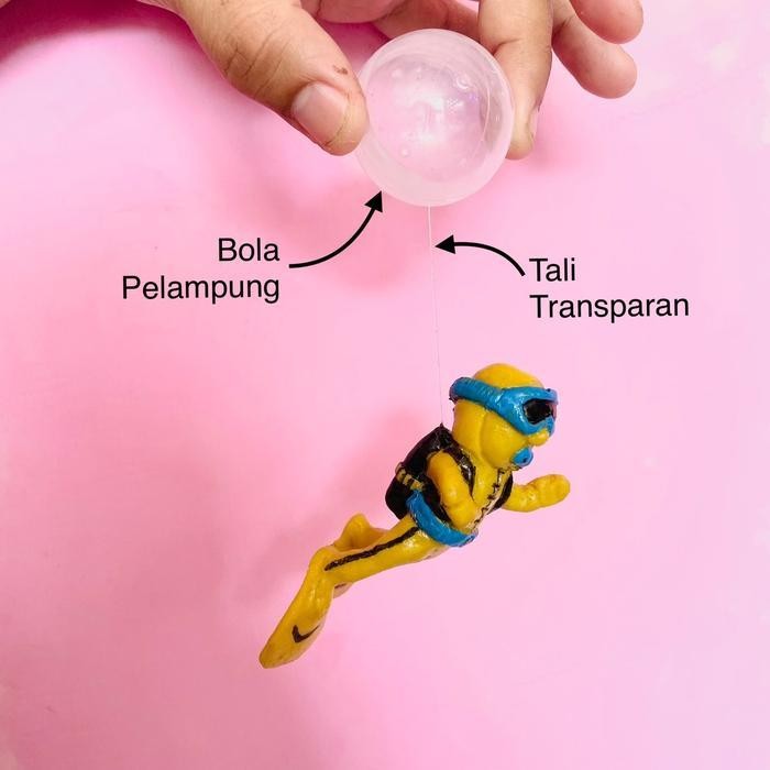 RAS Hiasan Aquarium Penyelam Melayang / Mainan Ikan Hias