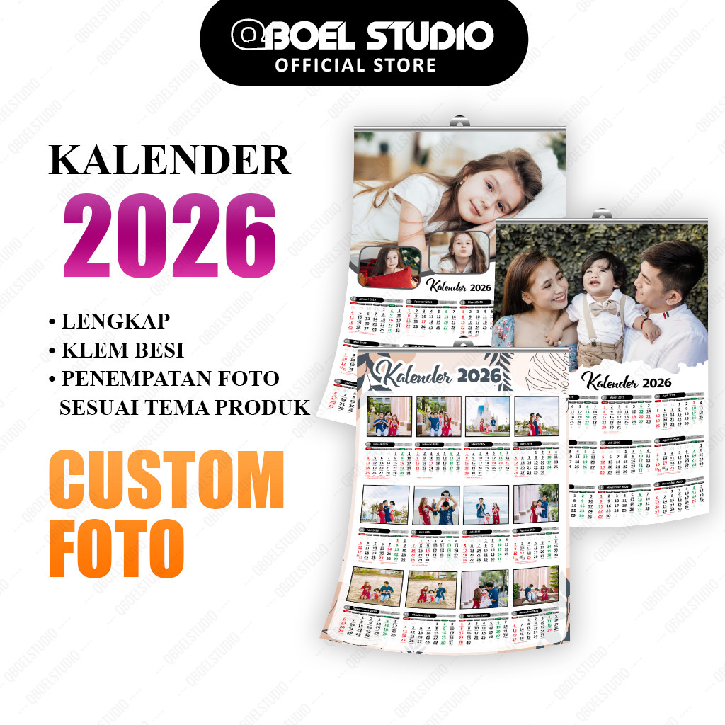 

(BISA BELI SATUAN) KALENDER POSTER CUSTOM FOTO 2026