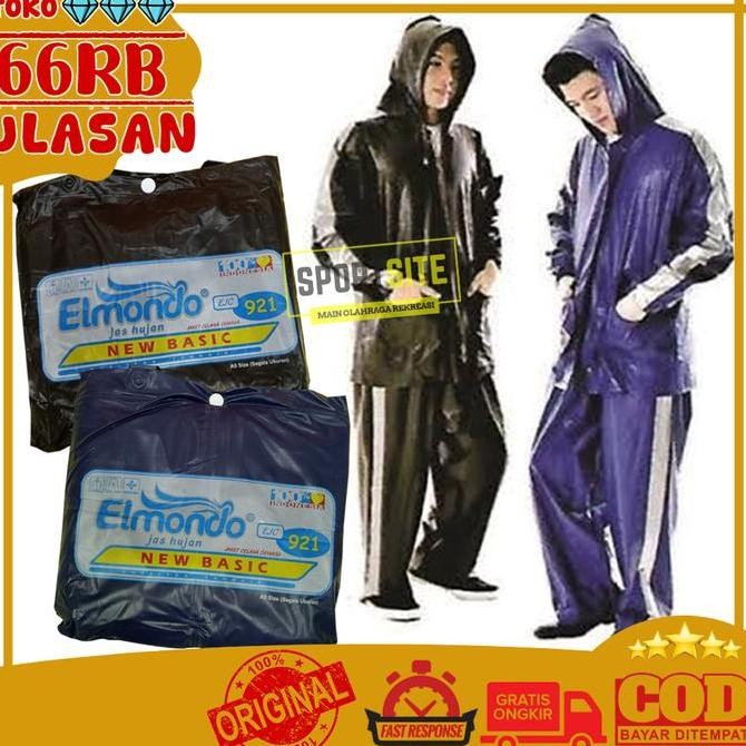 Jas Hujan Elmondo Setelan Dewasa New Basic Mantel Ujan Raincoat Waterproof Elmondo EJC 921 New Basic