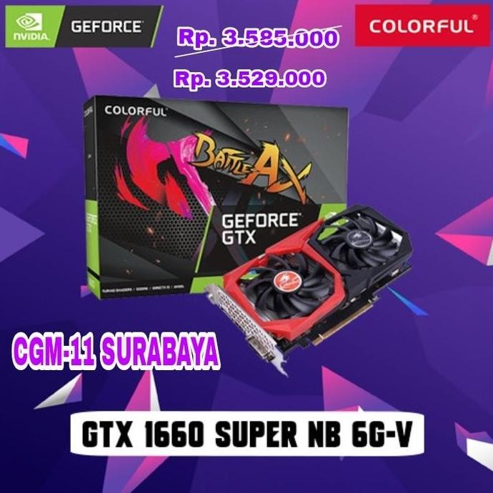 TERBARU - VGA GTX 1660 SUPER NB