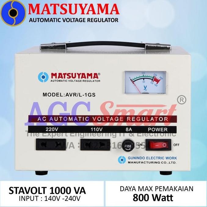 TERBARU - Stavolt Stabilizer Matsuyama AVR-LD 1GS 1000 VA 1000 Watt