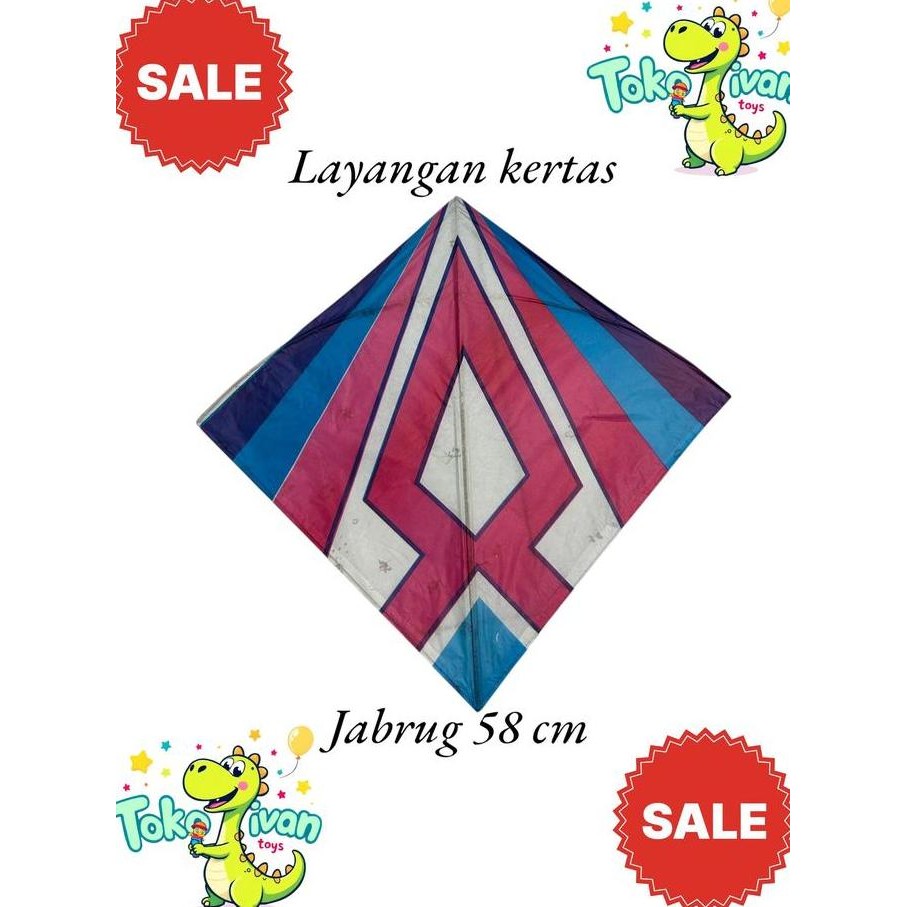 

Grosir Layang-Layang Plastik & Kertas 50 dan 100 pcs Ukuran 58 cm Murah Berkualitas Layangan Jabrug Harga grosir