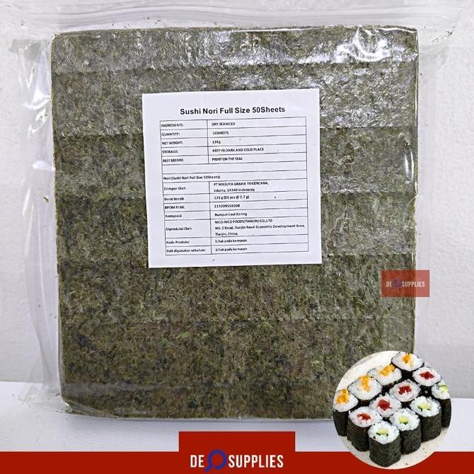 

Sushi Nori NICO Rumput Laut 50 lbr - Seaweed Onigiri Yaki Sushi Kimbap PS