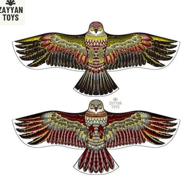 Layangan Elang Ramraman 1 Meter Layang Layang Layan Senar Buat Besar Kerangka Ram Raman Burung Walle