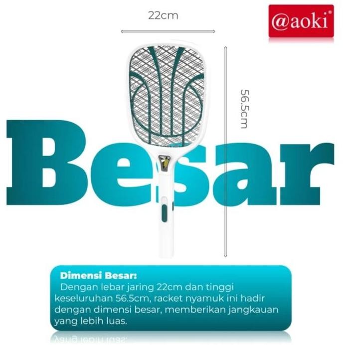 Ready Stock Aoki Raket Nyamuk Battery Lithium 18650 Rechargeable