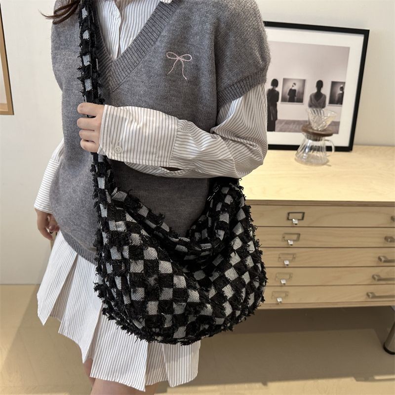 Fashion Canvas Crescent Bag