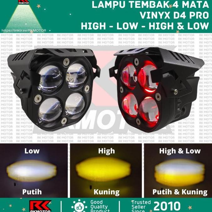 Promo Lampu Tembak LED Vinyx Laser Gun D4 Pro Demon Devil Eye GARANSI COD