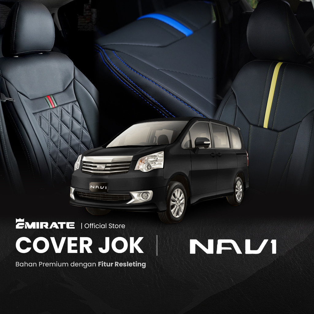 Sarung Jok Mobil Toyota Nav1 dengan Resleting  / Cover Jok Mobil Toyota Nav1 Fullset by Emirate Seat