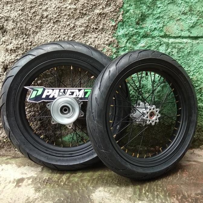 Ready  Wheelset Supermoto CRF 150 L - Paket Ban IRC Exato 17 110 & 130 CRF150