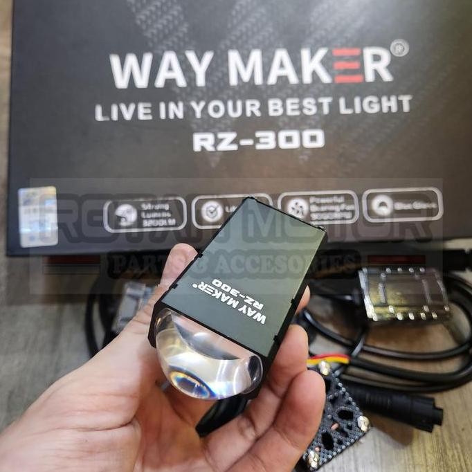 Promo MINI PROJIE UPS WAY MAKER RZ-300 SUPER LED BLUE LENS WAYMAKER RZ300 COD
