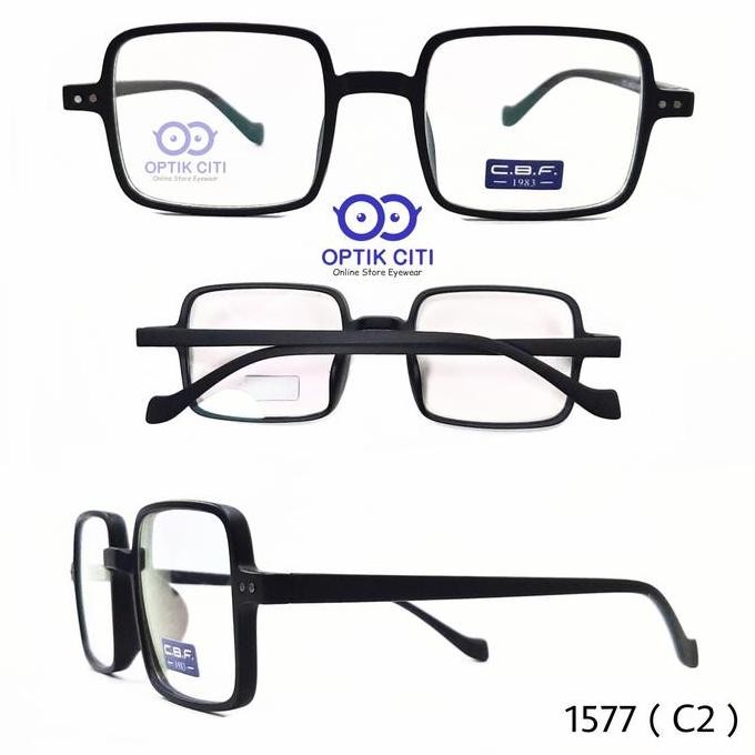 frame kacamata pria wanita kotak cbf 1577 lentur dan ringan original
