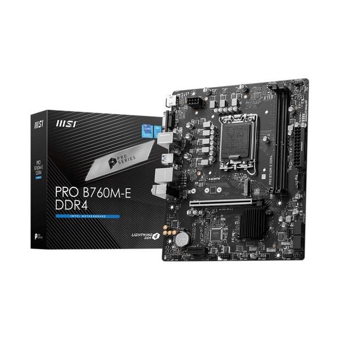 MSI PRO B760M-E DDR4 Motherboard (DDR4, B760, LGA1700)