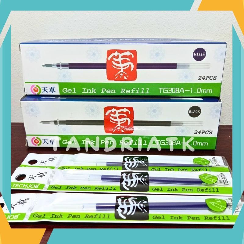 

Termurah [1 Pak Isi 24 Pcs] Refill Isi Ulang Pulpen Tizo TG 340 1.0 mm Refil Gel Pen Liner Tinta Hitam Biru SQL-37