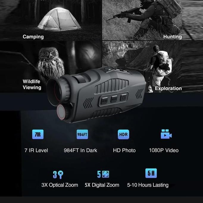 Teropong Night Vision Monocular Hunting Teleskop Binocular infrared