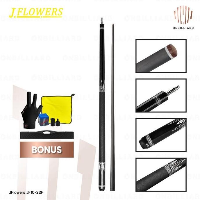 JFLOWERS JF10-22F Leather Grip Stick Carbon Cue Stick JF10-22 JF JFS Stik Play
