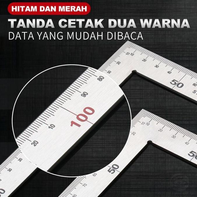 

Penggaris Siku Stainless Steel 50x25cm/30 x 15cm L Shaped Ruler Carpenters 90 Degree Square Framing Measuring Tool For Carpenter Engineer