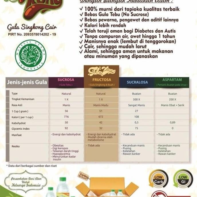 

Gula Singkong Gula cair Gulakong Refill 1350 g
