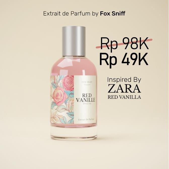 Fox Sniff - Inspired by Zarra Red Vanilla Wanita Extrait de Parfume
