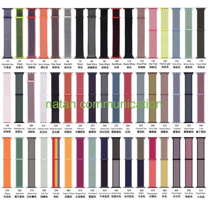 STRAP IWATCH SPORT LOOP NYLON APPLE WATCH SERIES 5 44MM 40MM TALI JAM