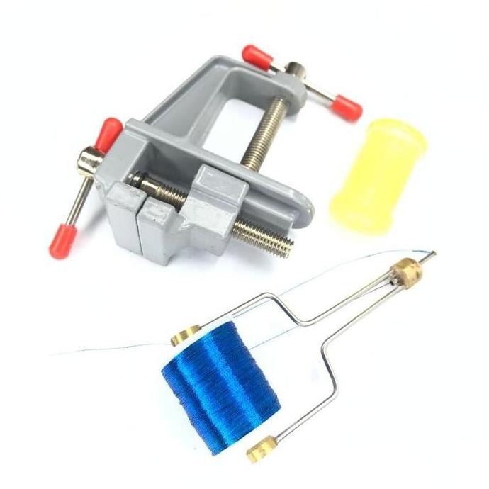 1 Set Alat Assist Hook Pengikat Kail Penjepit Kail Ragum Mini + Bobbin