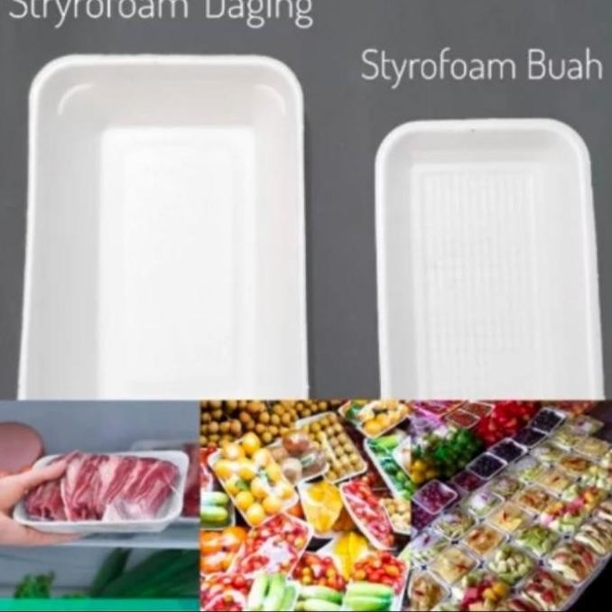 FOAM TRAY TR-1 STYROFOAM TRAY BUAH TR 1 / TR1 ISI 250 PCS