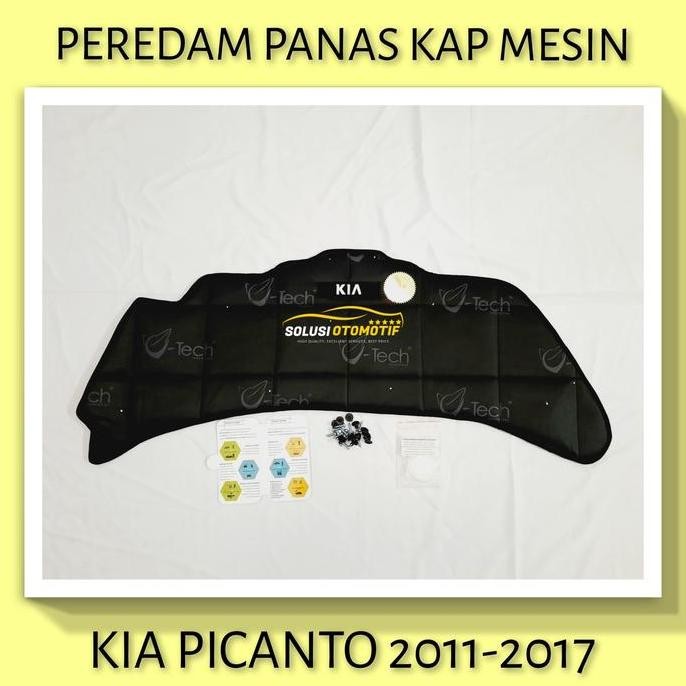 N Kia Picanto 2011-2017 Peredam Panas Kap Mesin Mobil Vtech + Klip
