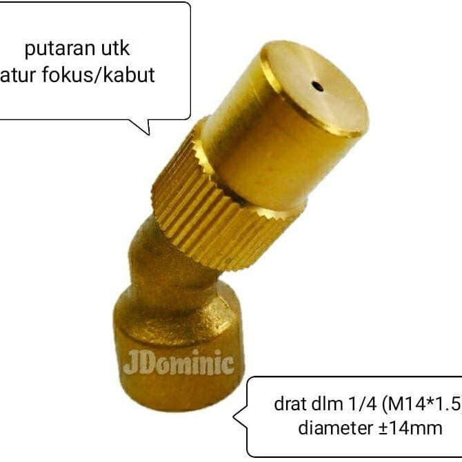 brass nozzle - cuci ac semprot hama jet cleaner kepala pompa DC 12Volt