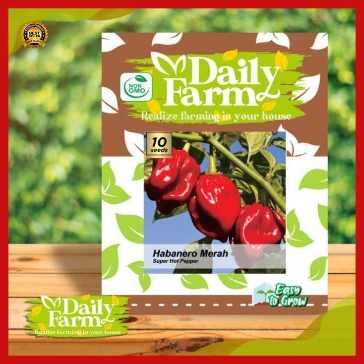

(Promo) Df Benih Cabe Merah Super Pedas Super Hot Habanero Merah 10 Butir Bestseller