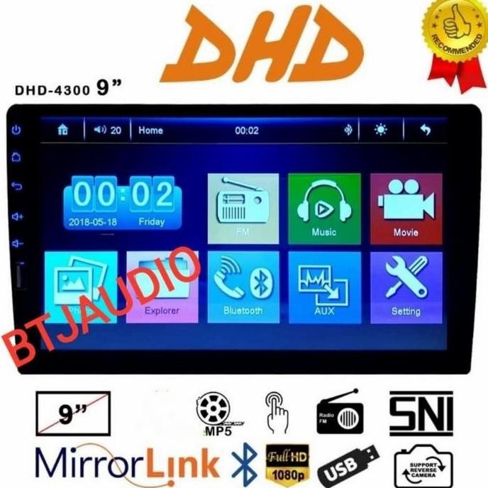 * Head Unit Tape Mobil Double Din Deckless Dhd Layar 9 Inch Dan 10 Inch *