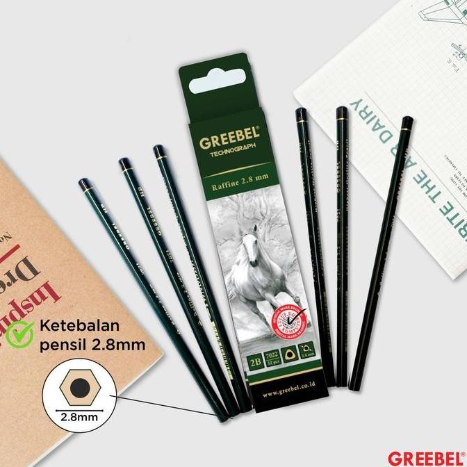 

GREEBEL Pensil Pencil 2B (7022) / Pensil Kayu Pensil Ujian