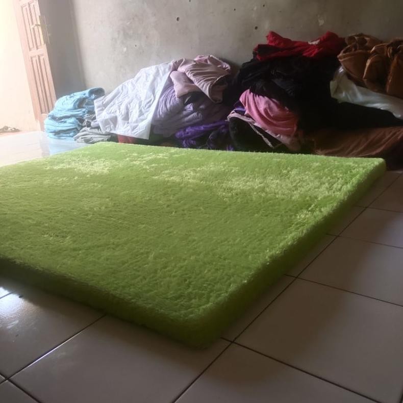 (Super Tebal)Karpet Bulu  Uk 150X200X7 Karpet Lantai Bulu Rasfur Lembut Ambal Empuk Kasur Bulu Anti 