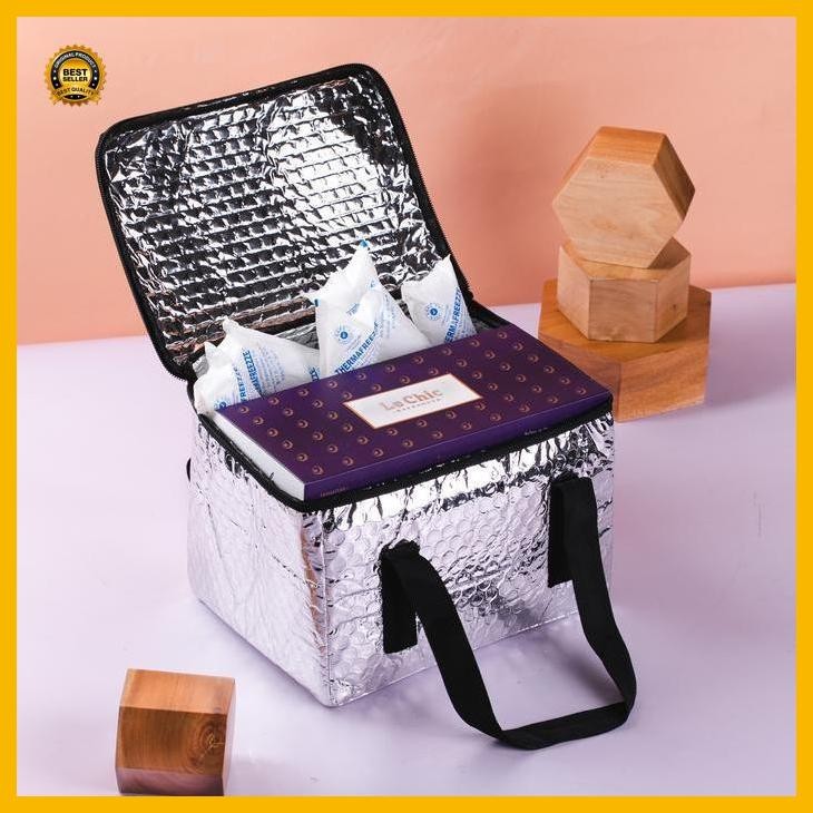 (Best Saller) Cooler Bag & Ice Gel - Le Chic Bakehouse - Oleh Oleh Medan Bestseller