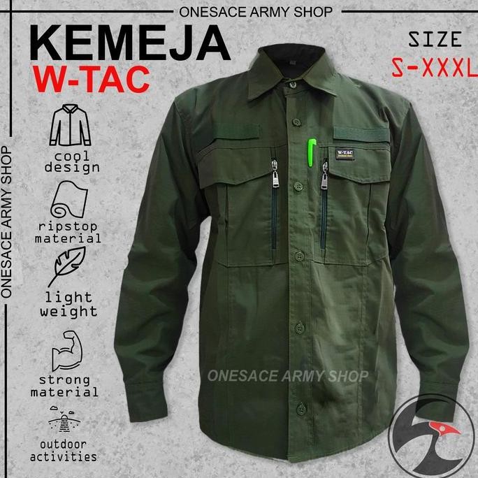 Murah Big Size Kemeja Wtac Lengan/Tangan Panjang