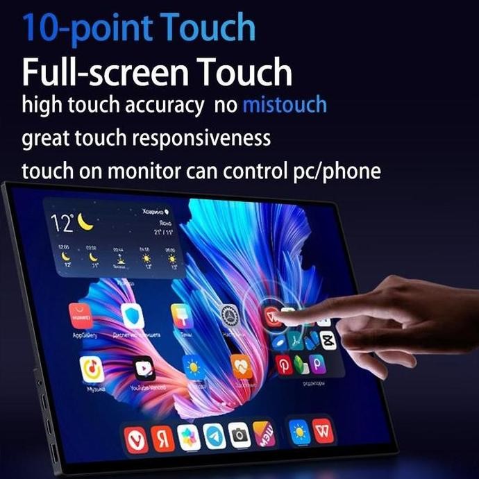 Portable Monitor 14" Premium Ultra-Thin Portable Monitor Type C Hdmi Allshop