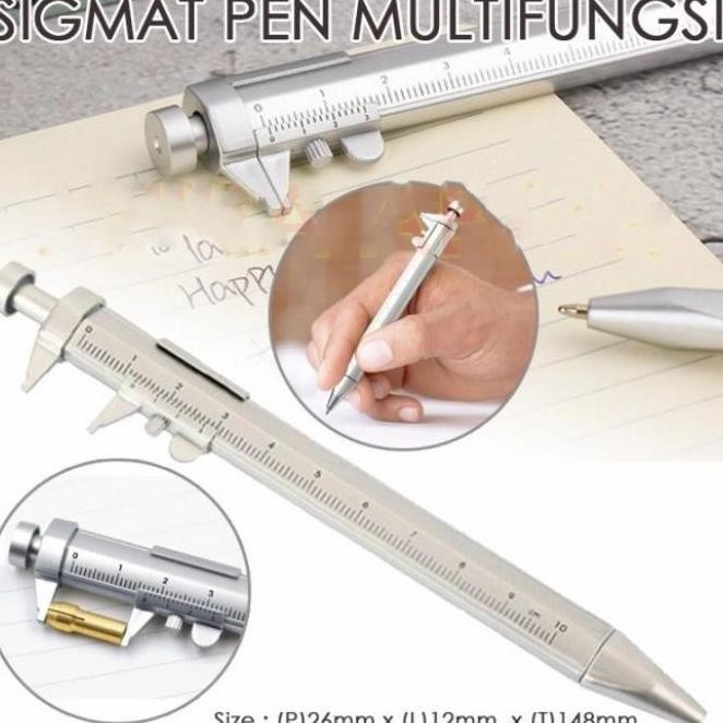 

PULPEN BALLPOINT JANGKA SORONG SIGMAT MULTIFUNGSI SCALE RULE