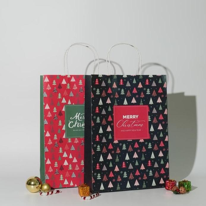

Super Paper Bag Natal Christmas Bahan Kraft Paper Selaras Printing