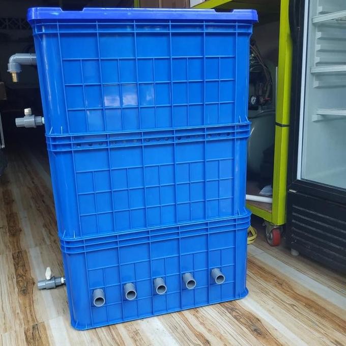 Filter Kolam Jumbo. Filter koi besar. Trickle filter isi media. Gojek