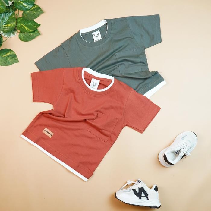 CT BRAVEKIDS - KAOS POCKET TWO LAYER POLOS ANAK COTTON COMBED 24S Fashion