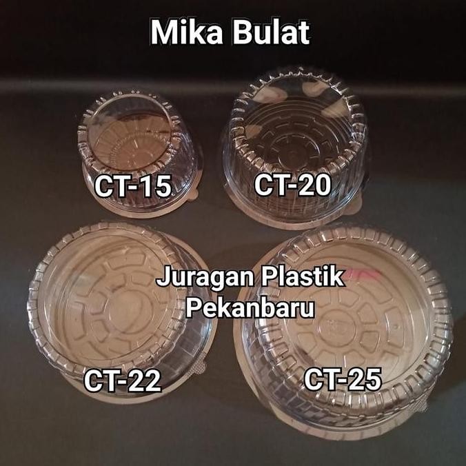 Mika Plastik Bulat CT-20 / Wadah Tray Kue Tart Tumpeng Bolu CT 20 cm