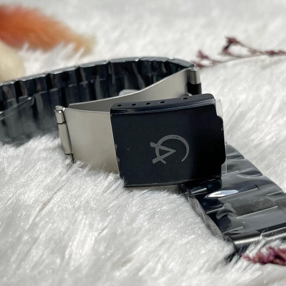 [Kecil Original Tali Jam Tangan Alexandre Christie Copotan Stainless - Strap Rantai Ukuran 20Mm & 22