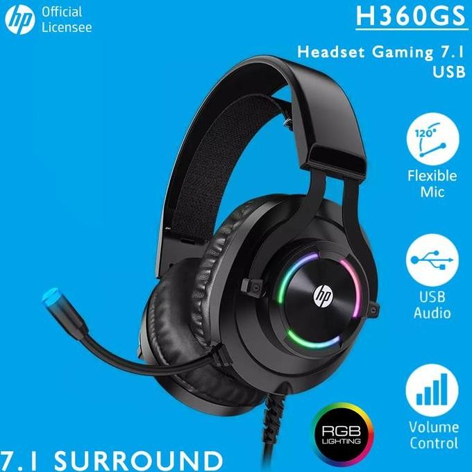 Headset Gaming / Gaming Headphone HP H360GS - USB RGB Gaming Headset