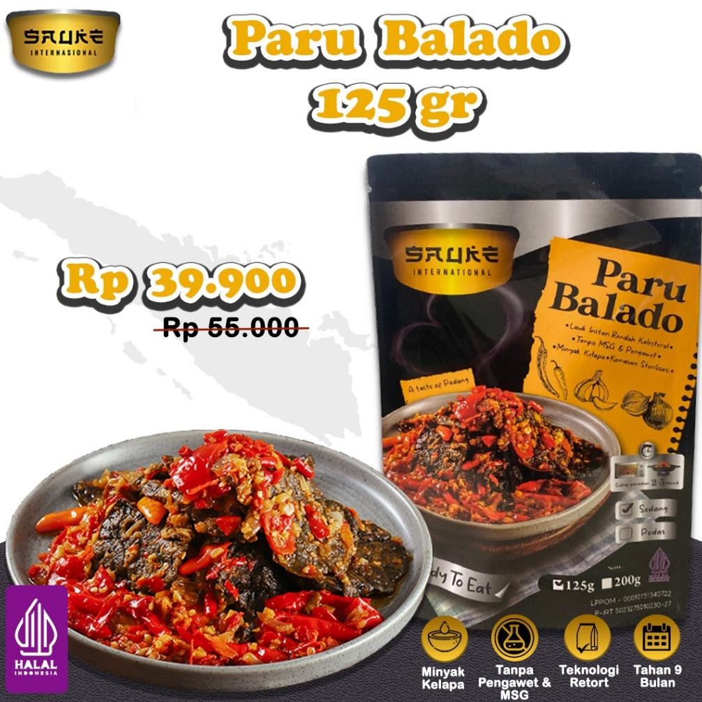 

TERLARIS SAUKE Paru Balado 125gr Makanan Siap Saji Siap kirim