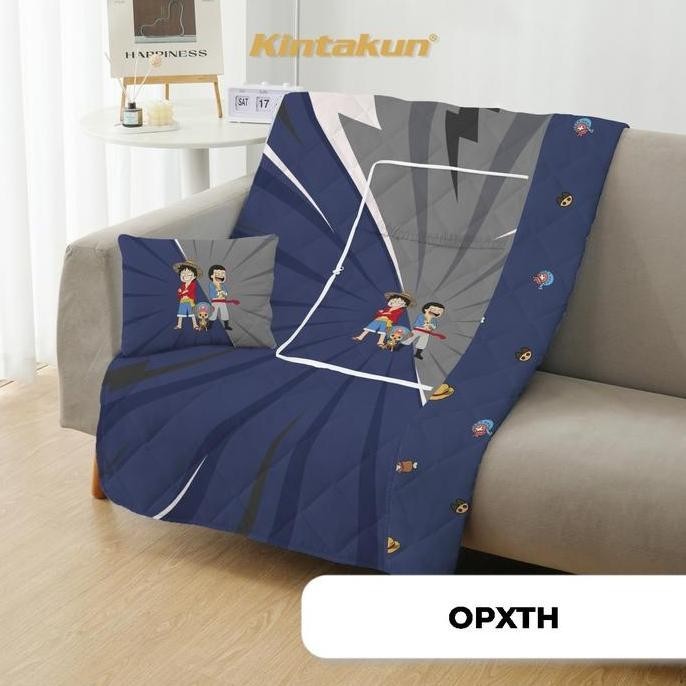 One Piece X Tahilalats Kintakun New Bantal Selimut Mini / Selimut Travel Lembut Blanket Dluxe Uk. 10